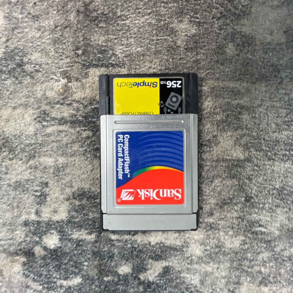 SanDisk CompactFlash PC Card Adapter & SimpleTech 256MB CompactFlash Card Lot - Picture 6 of 6
